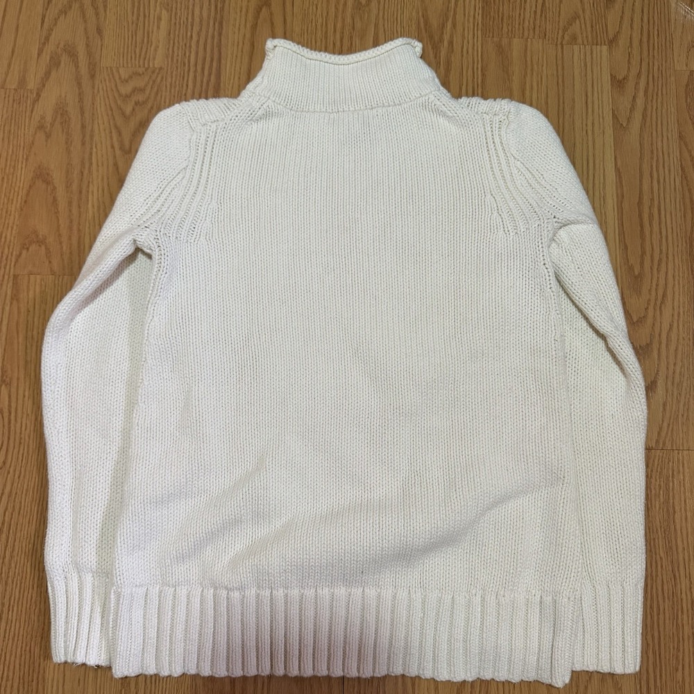 J Crew Always Sweater Womens White Mock Neck Knit Pullover Cotton XXS - Picture 2 of 10